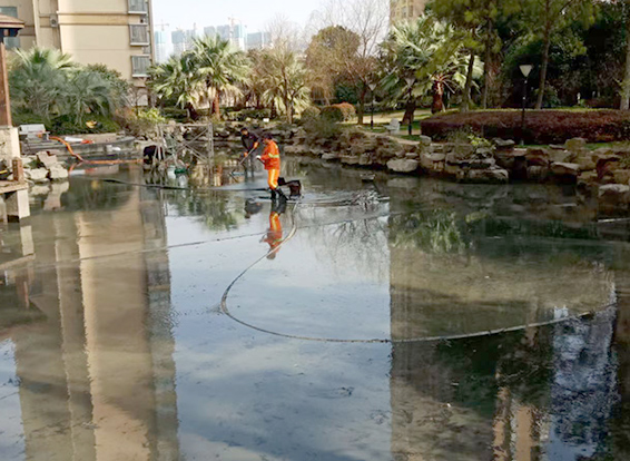 崇州景观池淤泥清理